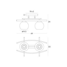 Hestia 2371 / Z-B-2 / KB Brown Hanging Lamp - Modern, 2xe27