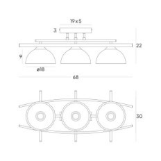 Hestia 2372 / Z-B-3 / KC Brownová závěsná lampa - moderní, 3xE27