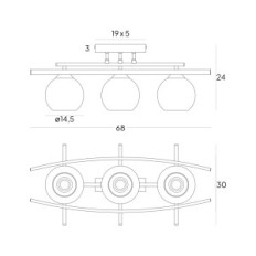 HESTA 2372 / Z- B3 / KC Hanging Brown Lamp - Modern, 3xE27