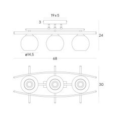 HESTA 2372 / Z- B3 / KC Hanging Brown Lamp - Modern, 3xE27