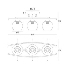 Hestia 2372 / Z-B-3 / KZ brown Hanging lamp - Modern, 3xe27