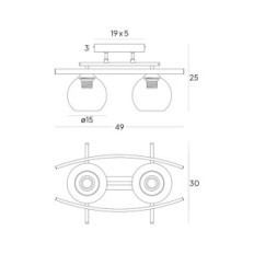 HESTIA 2371 / Z-B-2 / KZ Brown Hanging Lamp - Moderns, 2xe27