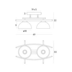 HESTIA 2371 / Z-B-2 / MZ Καφέ κρέμονται λαμπτήρα - μοντέρνα, 2xe27