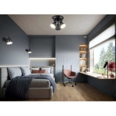 Taurus wall lamp with a black lamp, 1xe14