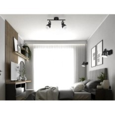 Taurus wall lamp with a black lamp, 1xe14