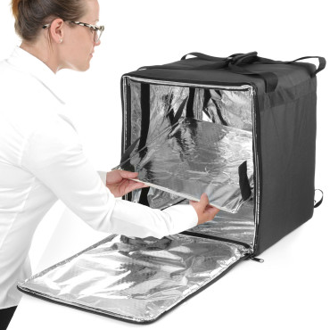 Rucksack Thermalbeutel für den Transport 10 Pizza-Boxen wasserdicht 72 l - Hendi 709801