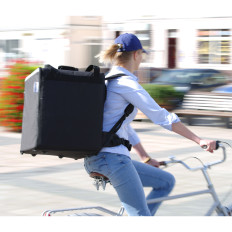 Rucksack Thermalbeutel für den Transport 10 Pizza-Boxen wasserdicht 72 l - Hendi 709801