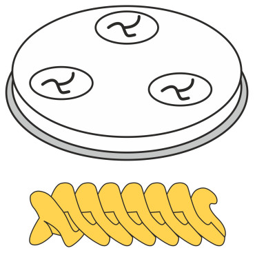 A szűrő csúcsa a Fusilli...