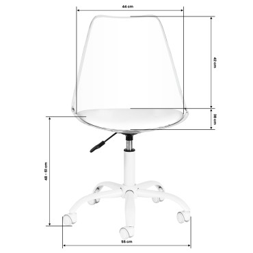 Cadeira Cosmética Ghost — vista frontal