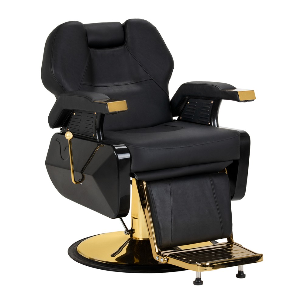 Hair System New York Friseurstuhl Schwarz Gold