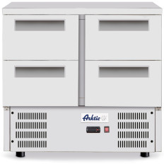 Tabela de refrigeração com um top 4 gavetas e um agregado de aço inoxidável 247 L - Hendi 236154