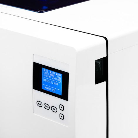 Lafomed autoclave premium line lfss12aa lcd met 12L klasse B medische printer — zijaanzicht