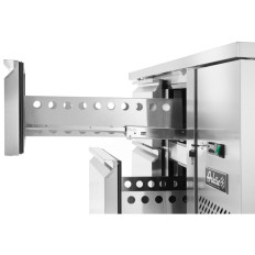 Table réfrigérée avec 4 tiroirs et compresseur latéral en acier inoxydable Profi Line 280 l - Hendi 233764