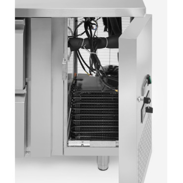 Mesa refrigerada com 4 gavetas e um agregado de aço inoxidável. Profi Line 280 L - Hendi 233764