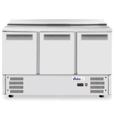 Mesa de refrigerante de salada de 3 portas com uma tampa de inclinação para 4x GN1 / 1 368 L - Hendi 236178