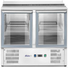 Glasset salatkølebord med et 2x GN1 låg / 1 3x GN1 / 6 247 L - Hendi 236246