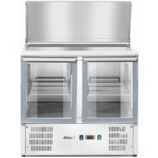 Glassed salad cooling table with a 2x gn1 lid / 1 3x GN1 / 6 247 L - Hendi 236246