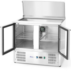 Glassed salad cooling table with a 2x gn1 lid / 1 3x GN1 / 6 247 L - Hendi 236246