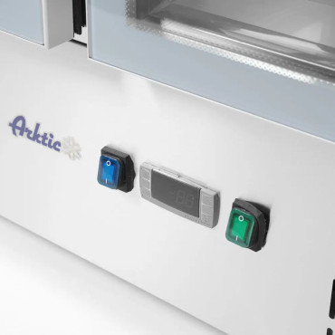 Üveged saláta hűtőasztal 2x GN1 fedél / 1 3x GN1 / 6 247 L - Hendi 236246