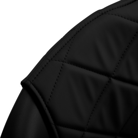 Hair System Halo Noir frisørstol sort — nærbillede af ryglæn