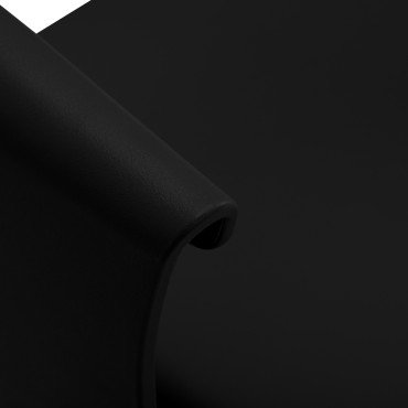 Cadeira de barbeiro Hair System Halo preto — close-up do encosto