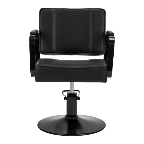 Hair System kadernícke kreslo Studio noir v čiernej — pohľad spredu