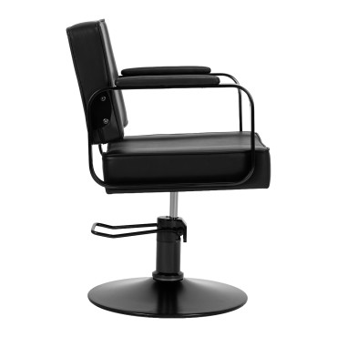Sillón de Peluquería Hair System Studio noir negro — vista lateral