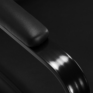 Hair System Καρέκλα Κομμωτηρίου Studio noir Μαύρη — κοντινό μπράτσο