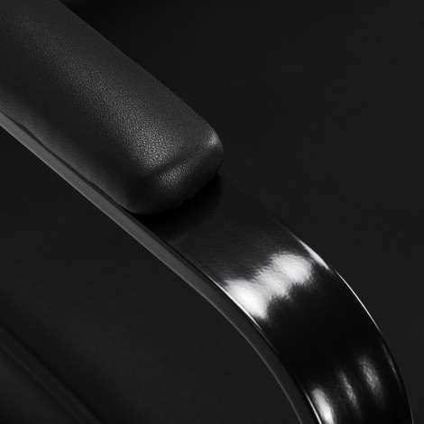 Cadeira de Cabeleireiro Hair System Studio noir Preta — close-up do apoio de braço
