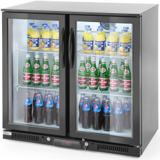 Koelkast Bodembar koelkast 2-deurs 4 planken 215 in 180 L - Hendi 235829