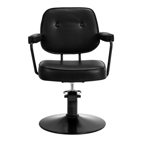 Poltrona da Parrucchiere Hair System Tru noir Nera — vista frontale