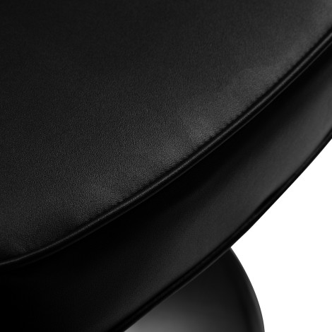 Poltrona da Parrucchiere Hair System Tru noir Nera — primo piano della seduta