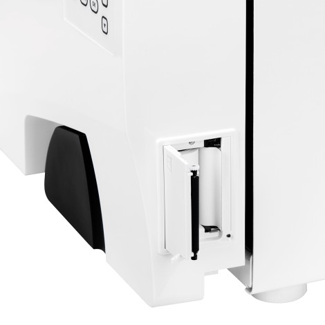Lafomed Autoklav Premium Line LFSS12AA LCD mit 12L Kapazität, Klasse B, medizinischer Drucker — Detailaufnahme Schublade