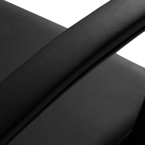 Kampaajan tuoli Hair System Edge noir musta — lähikuva käsinojasta