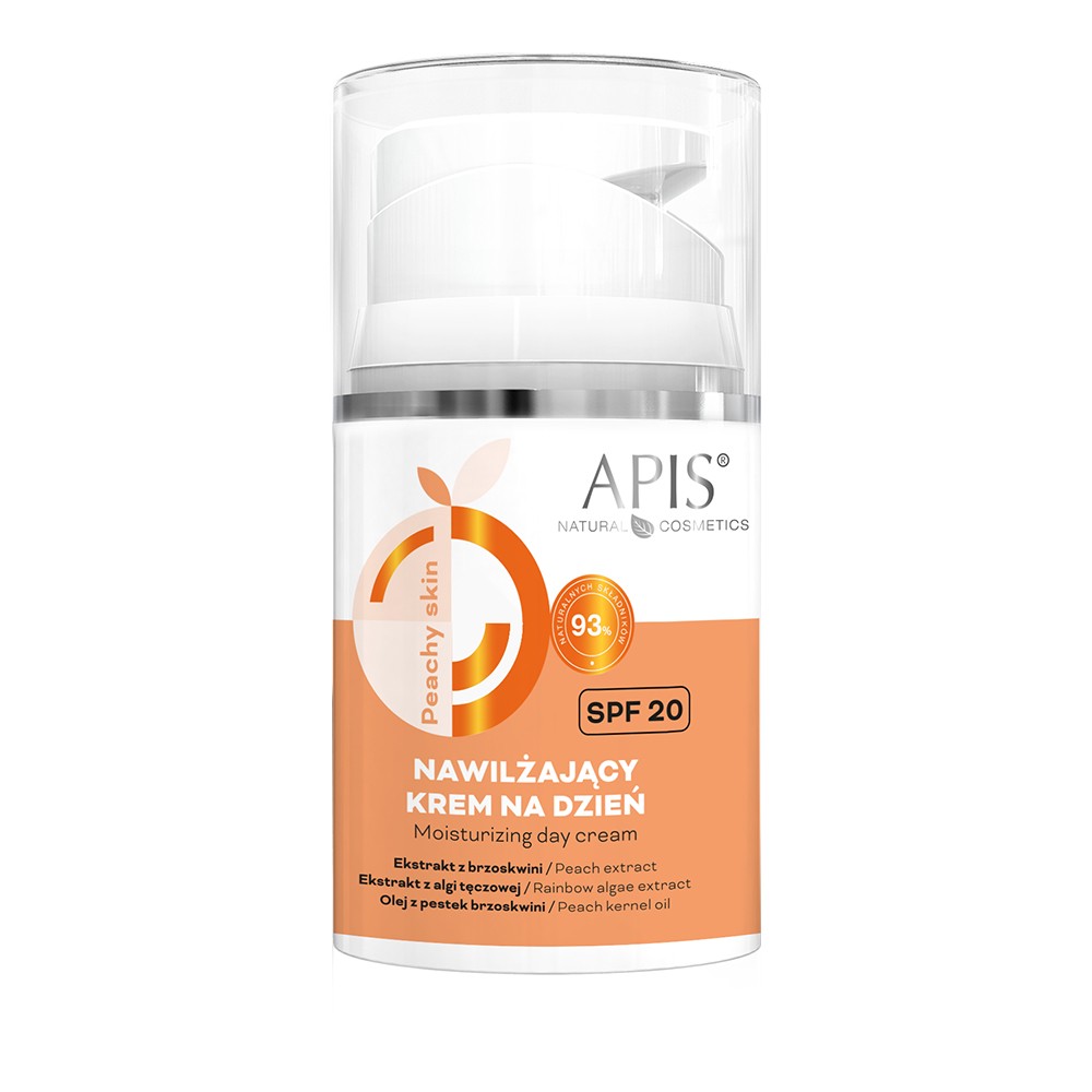 Apis PEACHY SKIN Feuchtigkeitsspendende Tagescreme LSF 20 50 ml — Vorderansicht