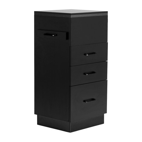 Gabbiano 2027B kapperstrolley in zwarttinten — vooraanzicht
