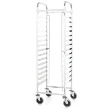 Carrinho de transporte para transportar folhas gastronómicas 15x 600x400 mm de linha de cozinha - Hendi 813287