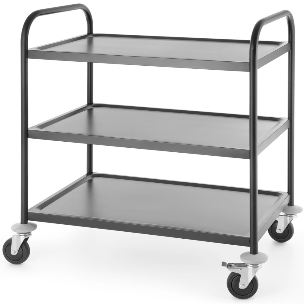 Ober wacht op 3-bord met tot 150 kg zwart mat - Hendi 811320