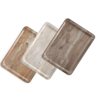 Bandeja de madeira laminada. Madeira luminosa 430 x 330 mm - Hendi 508862