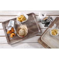 Bandeja de madeira laminada. Madeira luminosa 430 x 330 mm - Hendi 508862