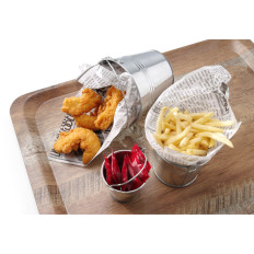 Bandeja de madeira laminada. Madeira luminosa 430 x 330 mm - Hendi 508862