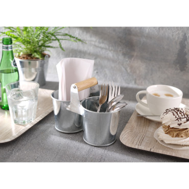 Bandeja de madeira laminada. Madeira luminosa 430 x 330 mm - Hendi 508862