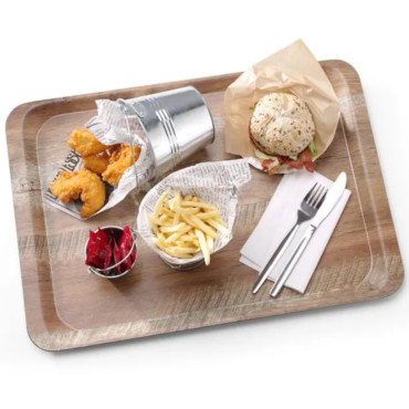 Bandeja de madeira laminada 430 x 330 mm - Hendi 508879