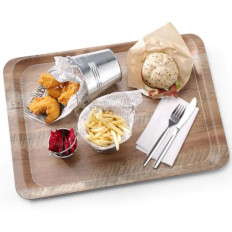 Bandeja de madeira laminada 430 x 330 mm - Hendi 508879