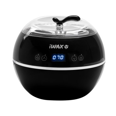 iWax vaxvärmare för 500 ml burk, 100 W, svart — framsida