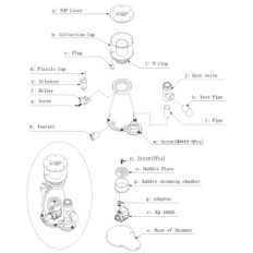 Cuerpo de forma de vino de la proteína clásica Skimmer S 202-S - Octo