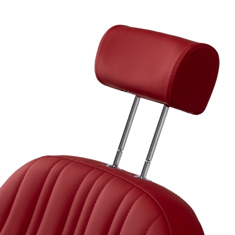 Gabbiano Elias Friseurstuhl Rot — Detailaufnahme Kopf