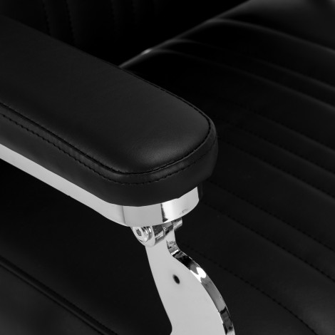 Gabbiano Elias kappersstoel zwart — detail armleuning