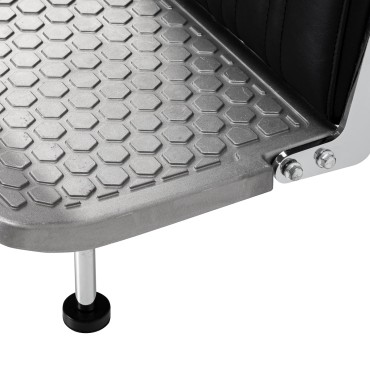 Gabbiano Elias barberstol i sort — nærbillede af sæde