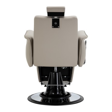 Fauteuil de barbier Gabbiano Athena gris — vue arrière